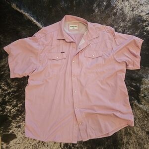 Poncho XXL Regular Fit Short-Sleeve Button-Up Shirt in Light Pink - 102